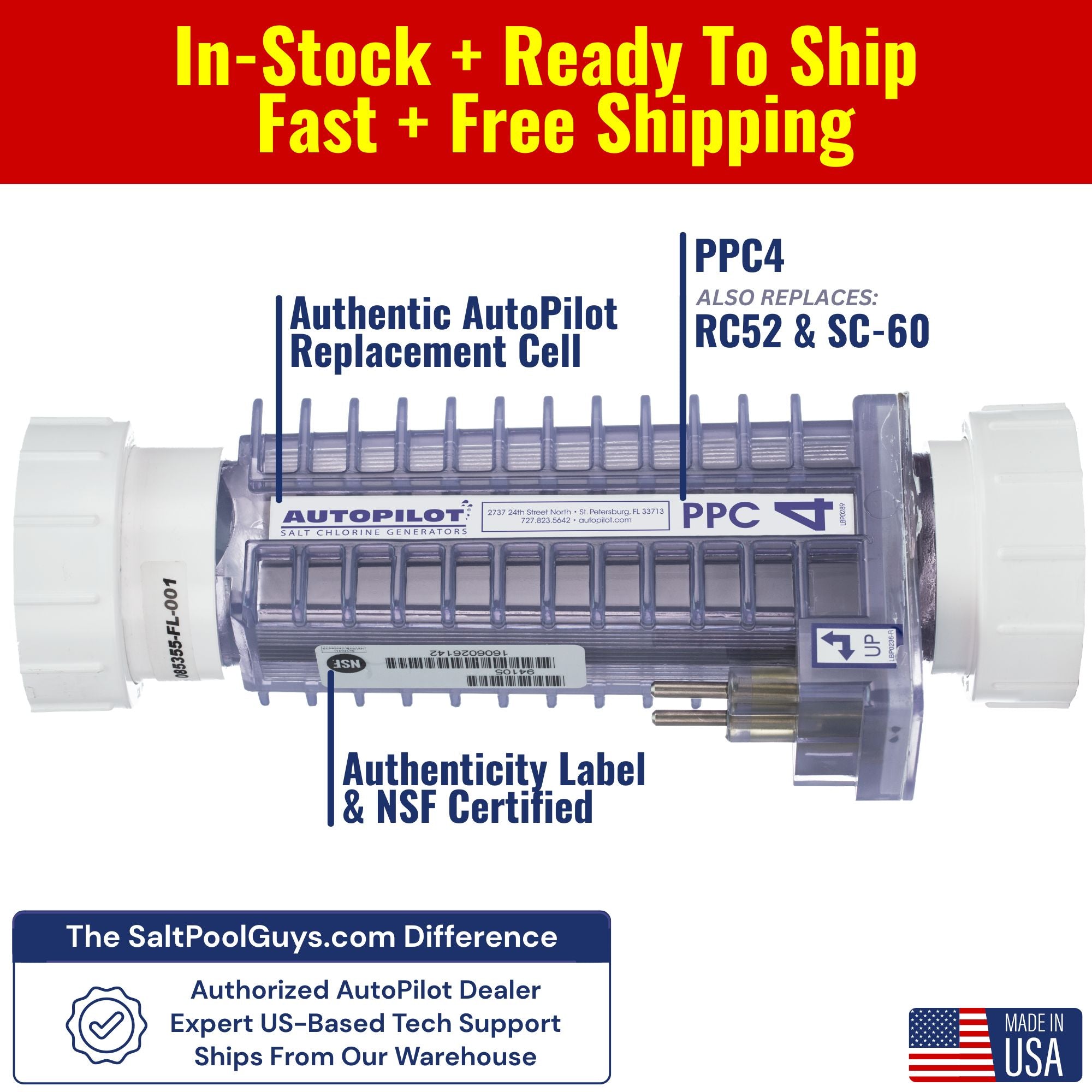 ロッド PALMS CORAL STAR CSP-10620 AutoPilot PPC4 Salt Cell | Authorized Dealer, In Stock, Fast Ship