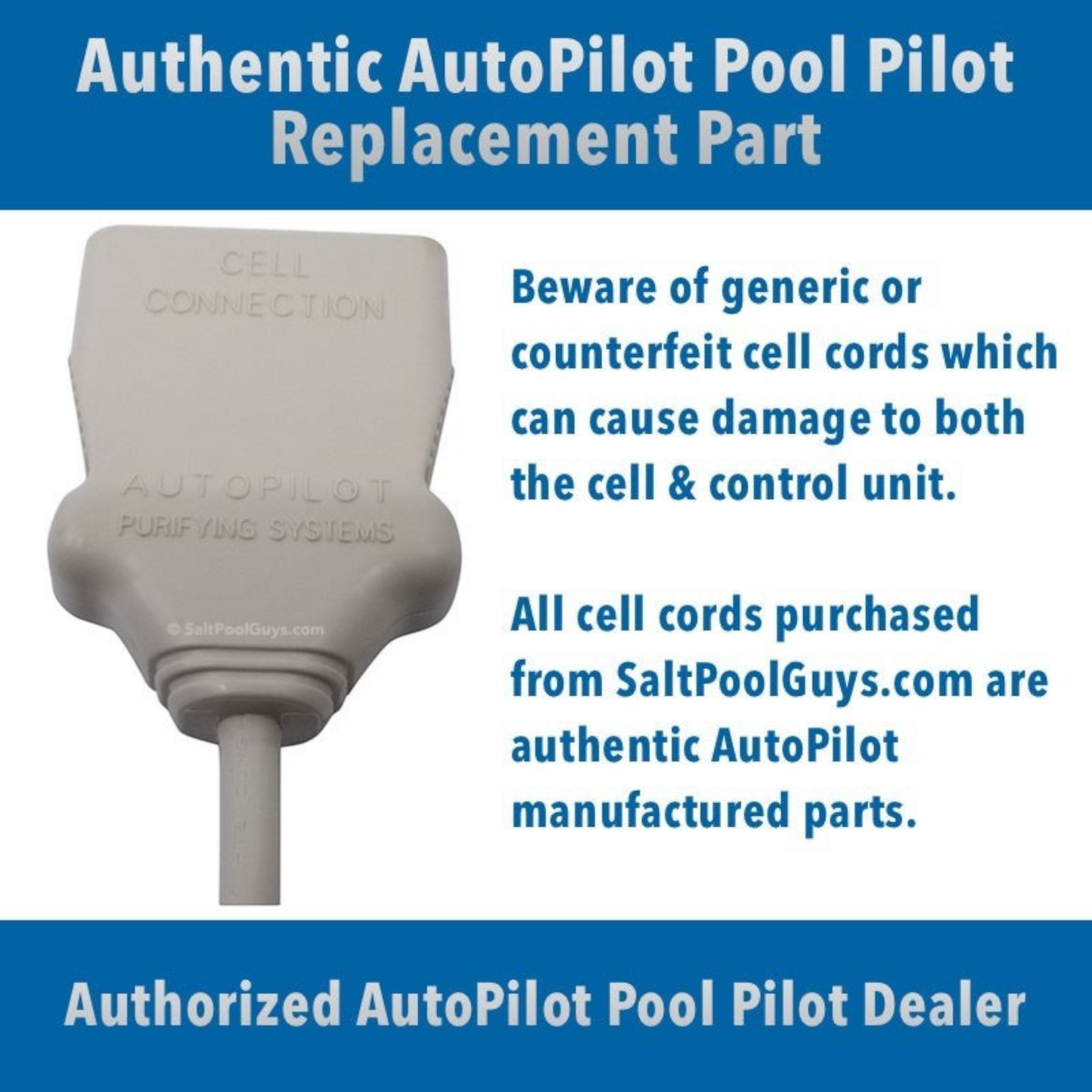 AutoPilot Pool Pilot Cell Cable 12' f/ Digital & Soft Touch Models