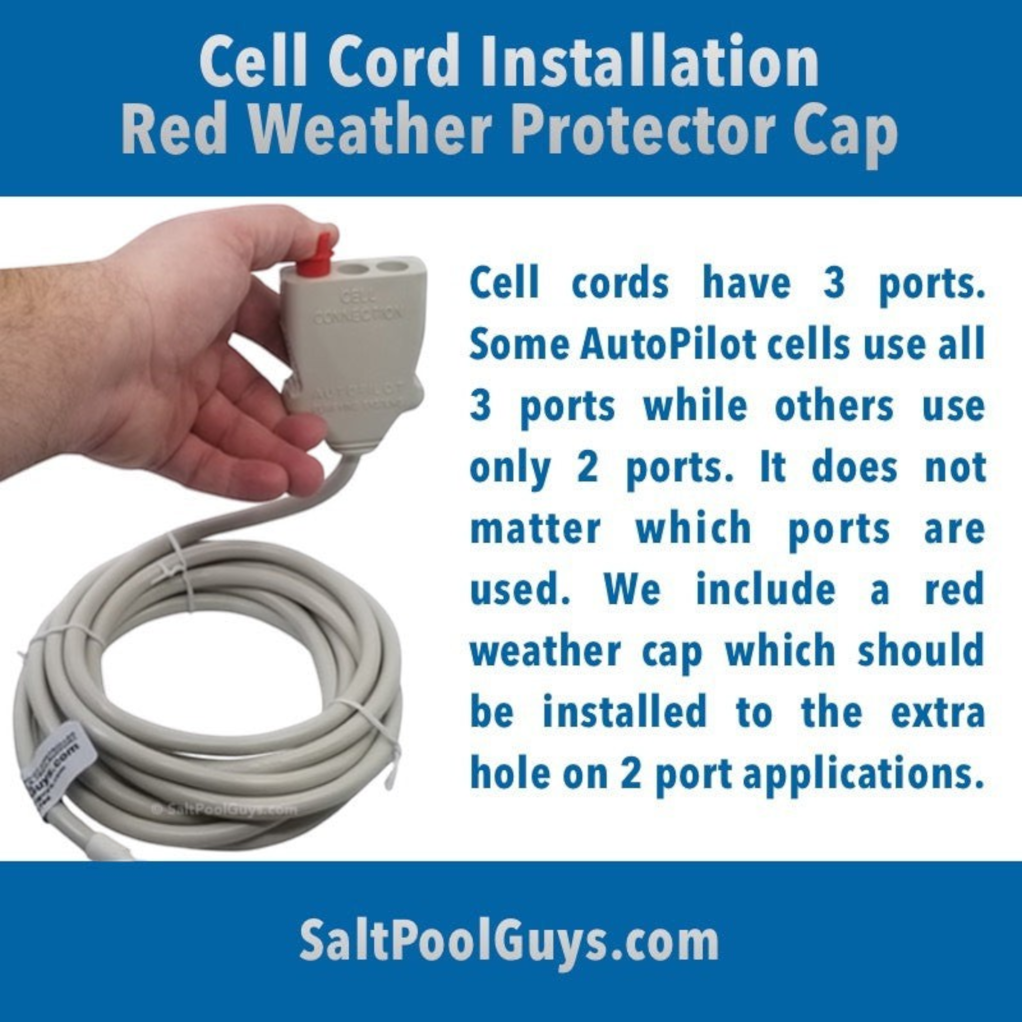 AutoPilot Pool Pilot Cell Cable 12' f/ Digital & Soft Touch Models