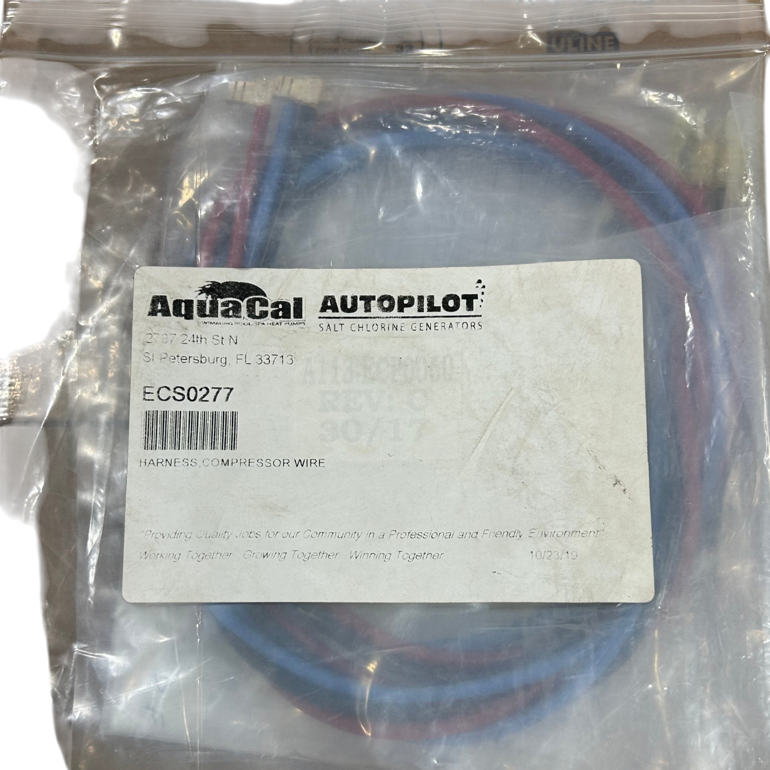 AquaCal Compressor Wire Harness - ECS0277