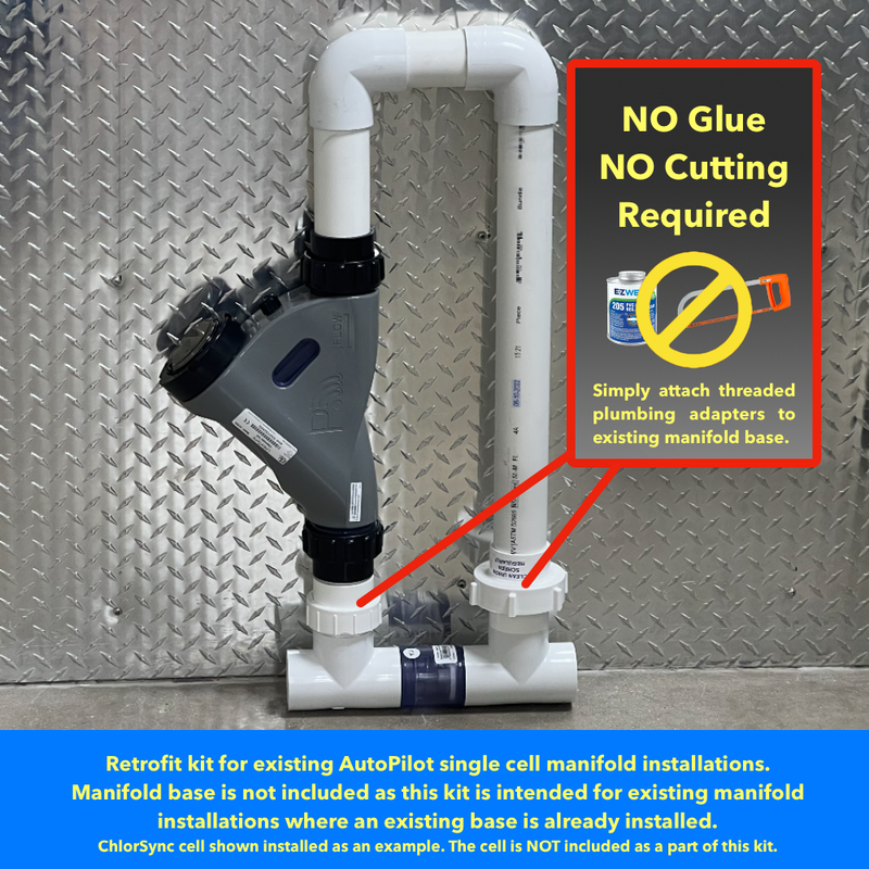 AutoPilot ChlorSync Manifold Adapter - No Cutting - No Glueing - LG-KIT