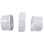 SaltPoolGuys.com AutoPilot 2" union fitting with threaded end and O-ring seal, white PVC