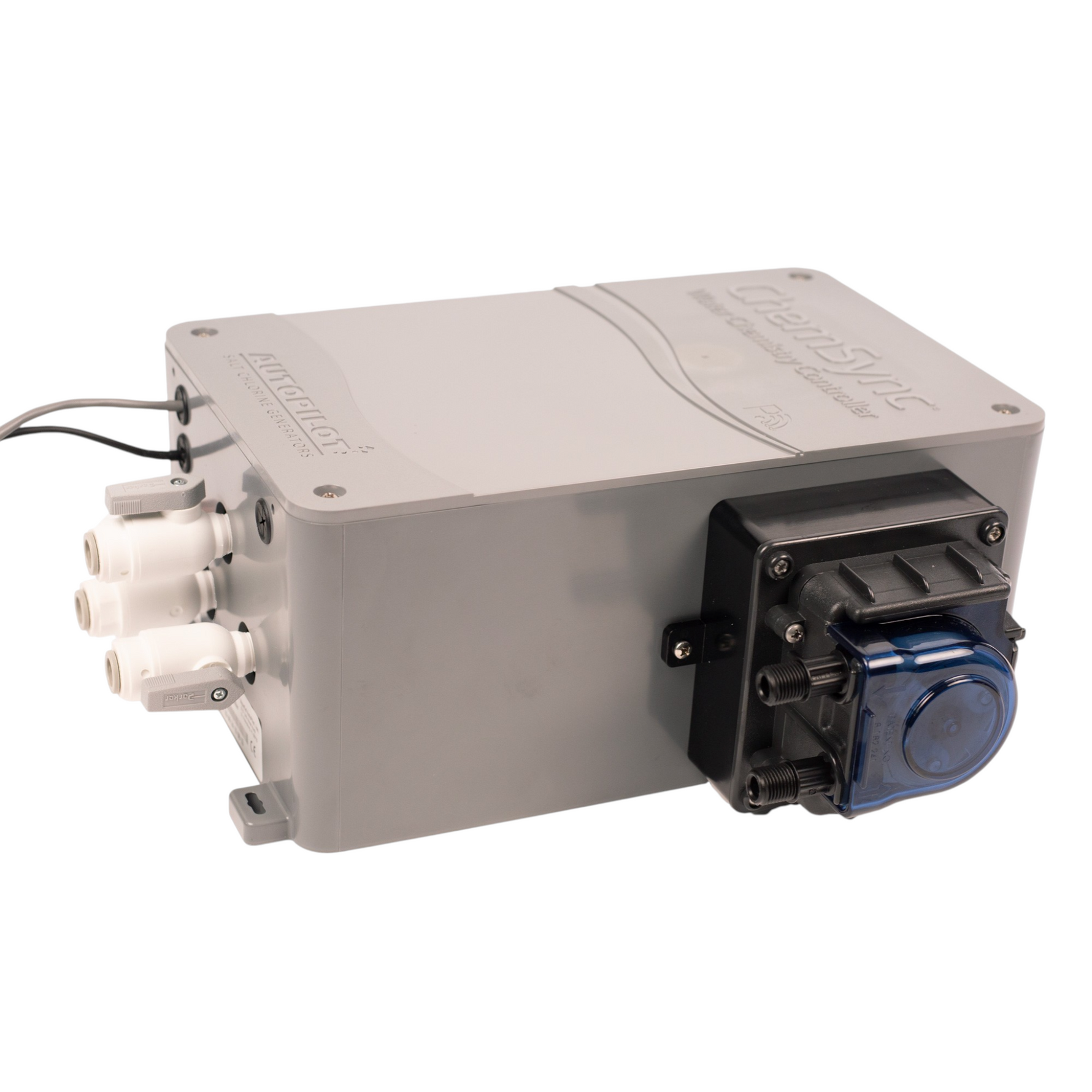 SaltPoolGuys.com AutoPilot ChemSync Kit CHM0001 for pH and ORP control, grey plastic.
